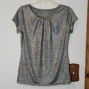 Worthington Silver Gray scoop neck top PM